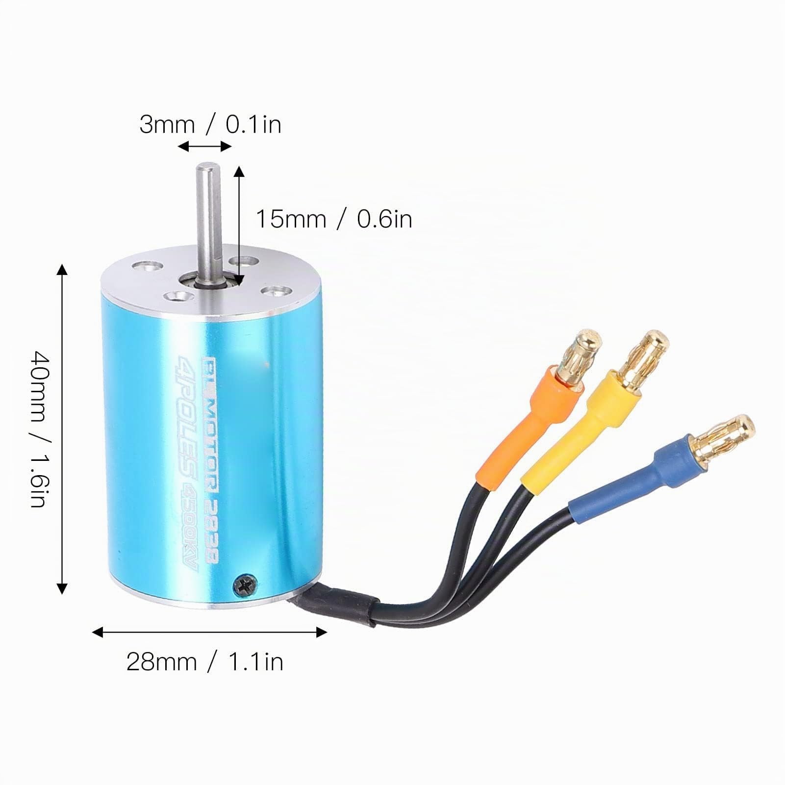 RC Brushless Motor Set 2838 4500KV 4P Sensorless Brushless Motor mit 35A ESC Kühlkörper Combo Set RC -Automodellzubehör