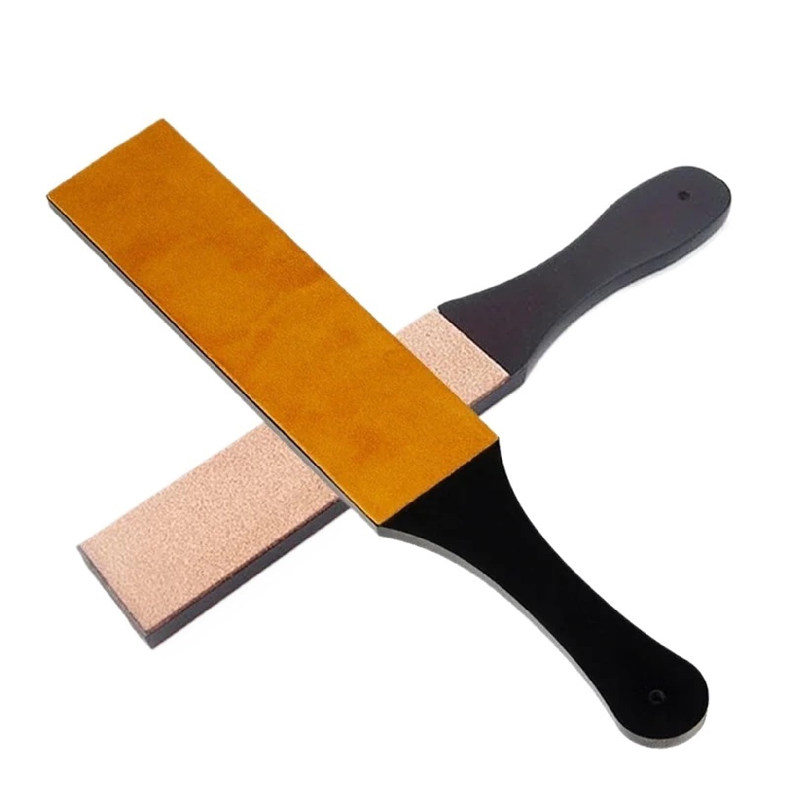 Cintura in cuoio per rasatura Rasoio a mano libera in vera pelle, coltello pieghevole, affilatura, cintura da barba, lucidatura della e pasta lucidante(35cm setA)