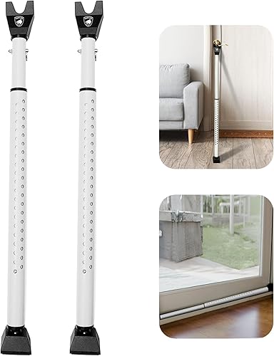 Barra de seguridad para puerta corredera, bloqueo de puerta 2 en 1 ajustable, tope de puerta de seguridad  40 ajustes diferentes, por Guard Dog