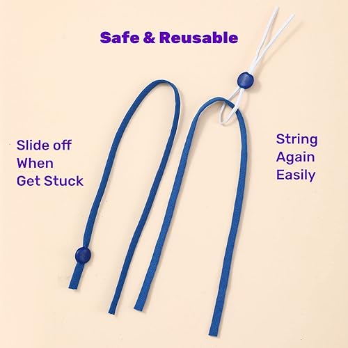 Miniatura 5 de Hollosport Collares elásticos para cachorros para arena, varios bucles de identificación ajustables para cachorros y gatitos recién nacidos, correas