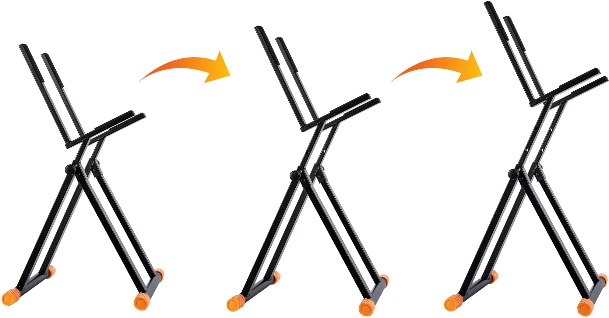 Ortega Guitars Höhenverstellbarer Amp Stand – Ständer für Verstärker bis 70 kg – Stahl, Schwarz (OAS)
