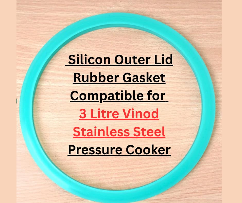Silicon Outer Lid Rubber Gasket Compatible for 3 Litre Vinod Stainless Steel Pressure Cooker Dimeter is 20 cm-image-12