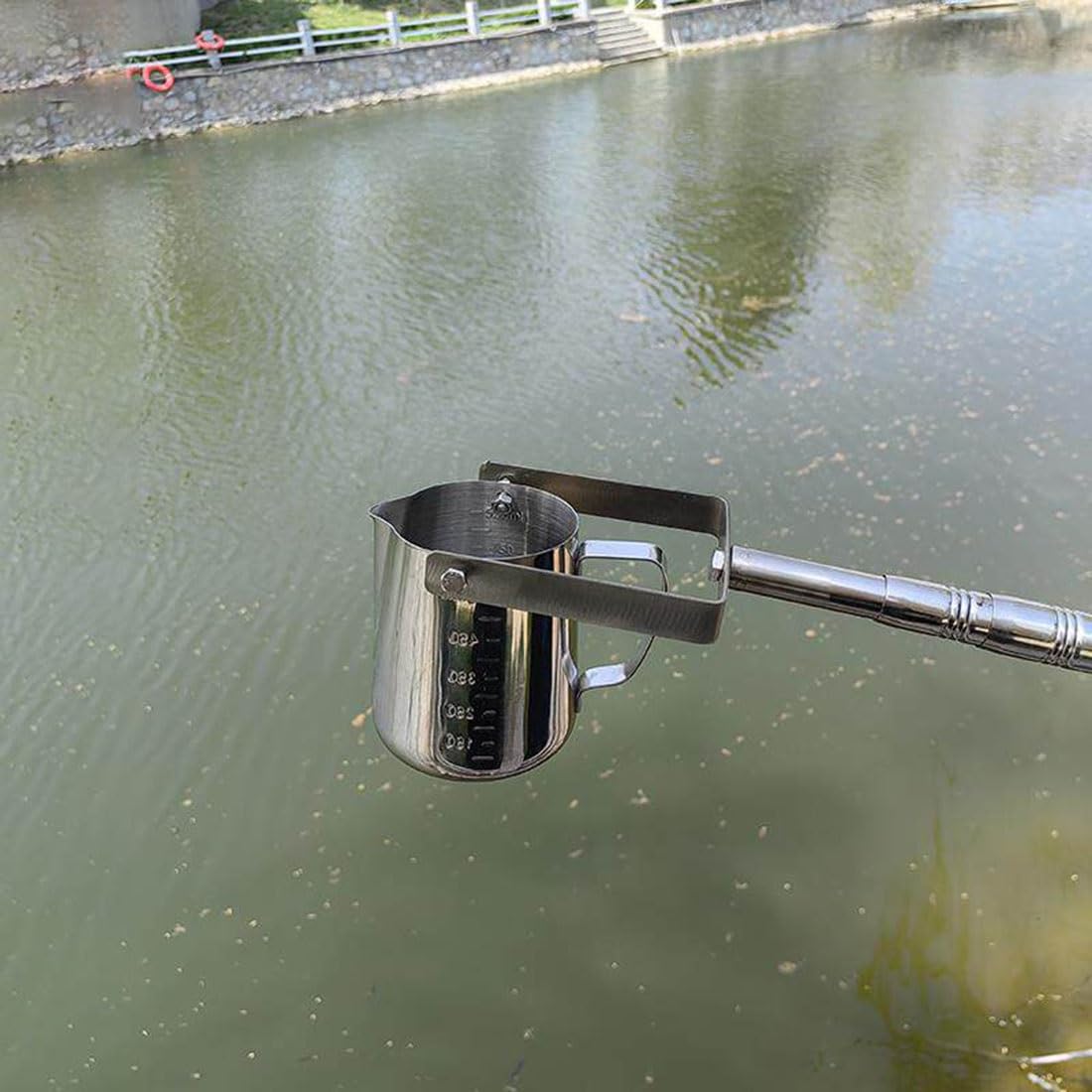 Teleskop-Wasserprobenehmer, Edelstahl-Teleskopstange, Wasserqualitätsprobenehmer, 500 Ml/1000 Ml Wasserprobenahmeeimer, Vertikaler Schwenk-Probenehmer(S1000ML,4-16.4ft)