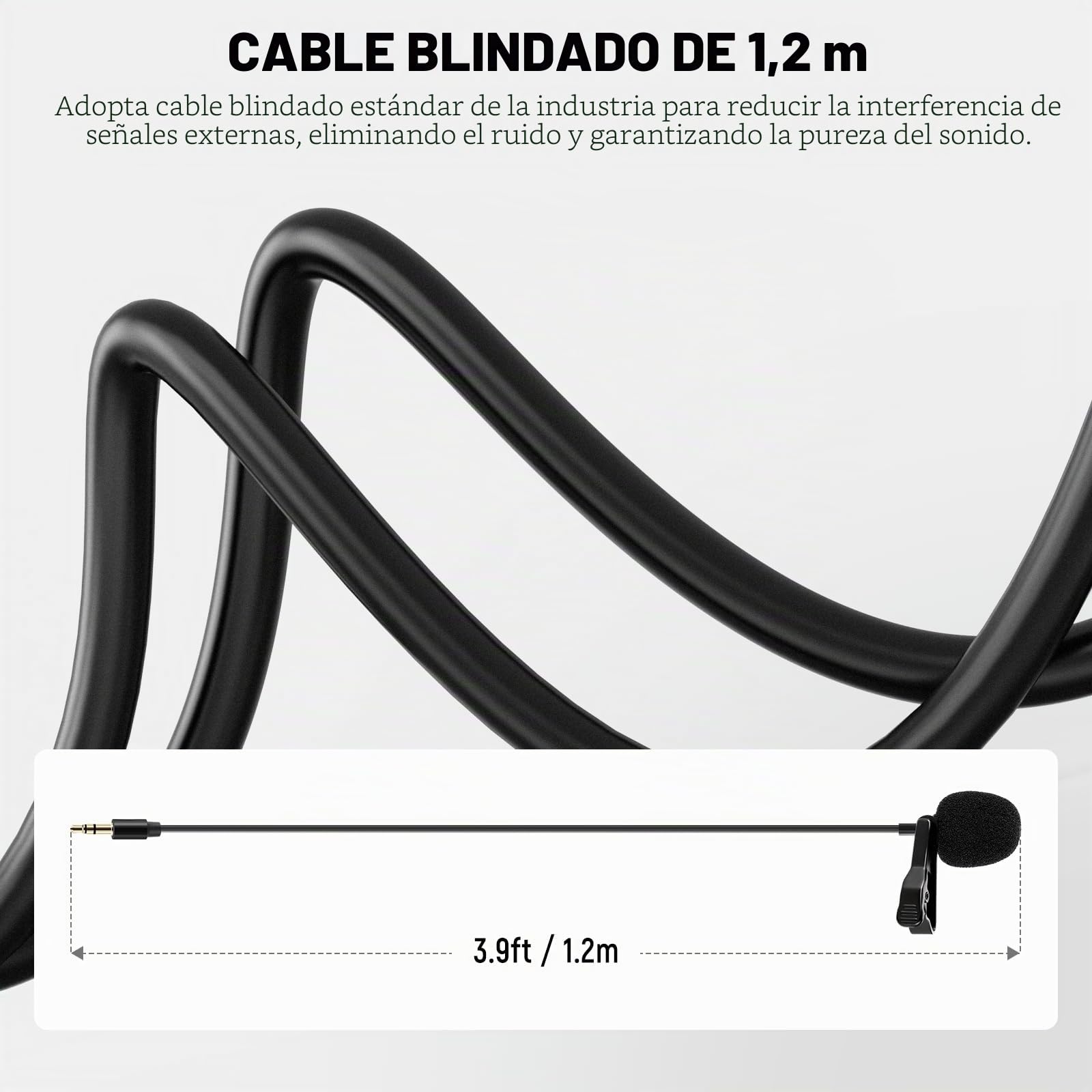 NEEWER Paquete de 2 Micrófonos Solapa Lavalier Compatibles con Micrófono Inalámbrico Rode Wireless GO II Wireless Pro DJI, Condensador Omnidireccional TRS 3,5mm con Clip On Lav Mic para YouTube, CM5