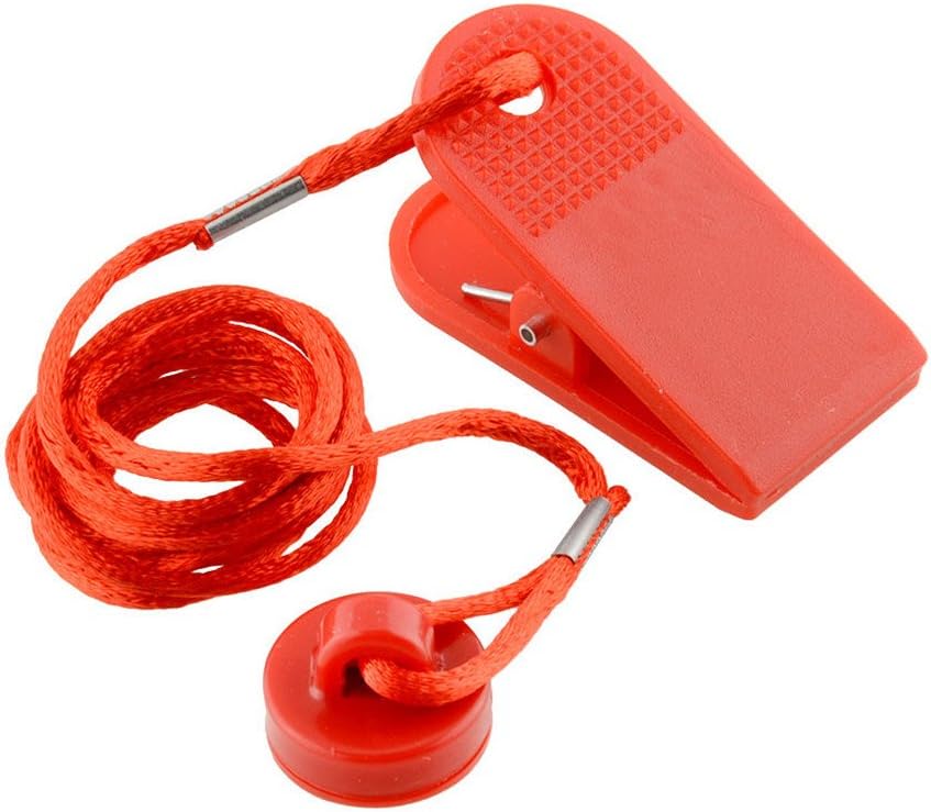 SATCL Universal Treadmill Magnetic Security Switch Lock Sports Safety Safe Key Round Red