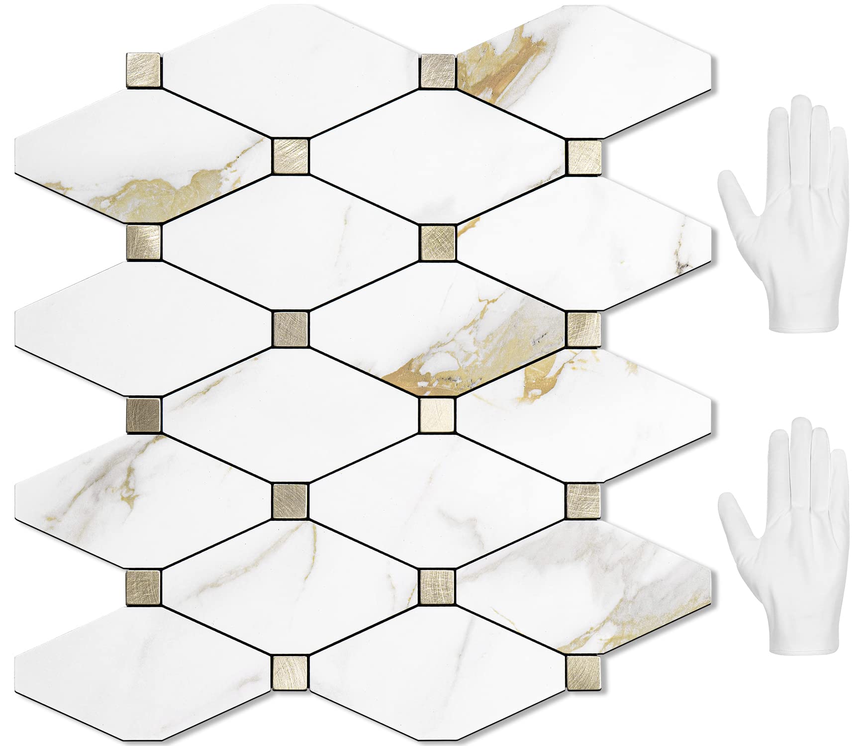 STICKGOO Calacatta Golden Peel and Stick Backsplash