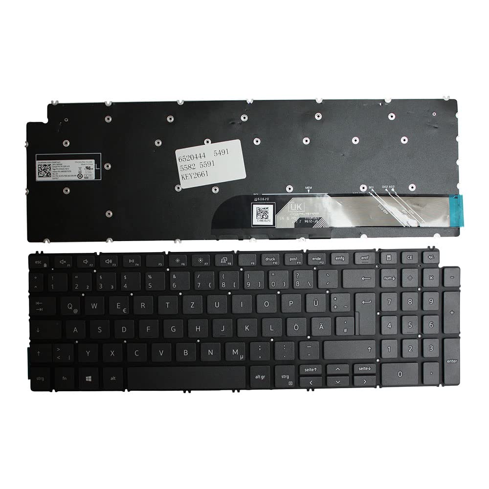 Clavier de remplacement Dell Inspiron 5491 Allemande Noir résistant