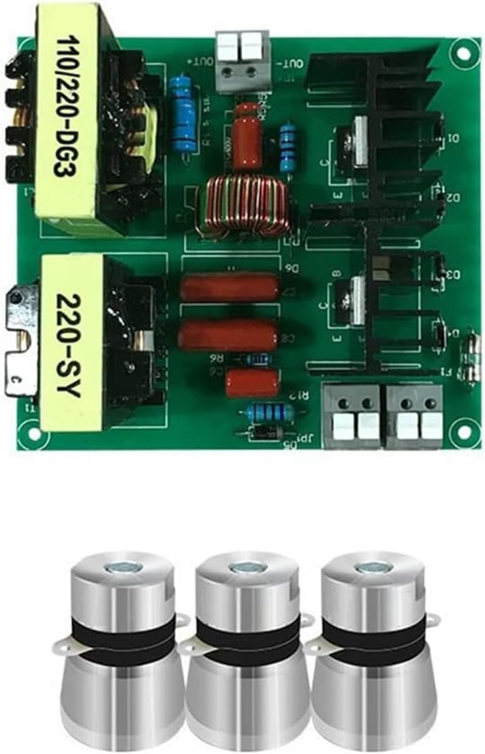 Power 150W Ultrasonic Cleaner PCB Driver Board Kits with 3 Transducers for Automotive Parts