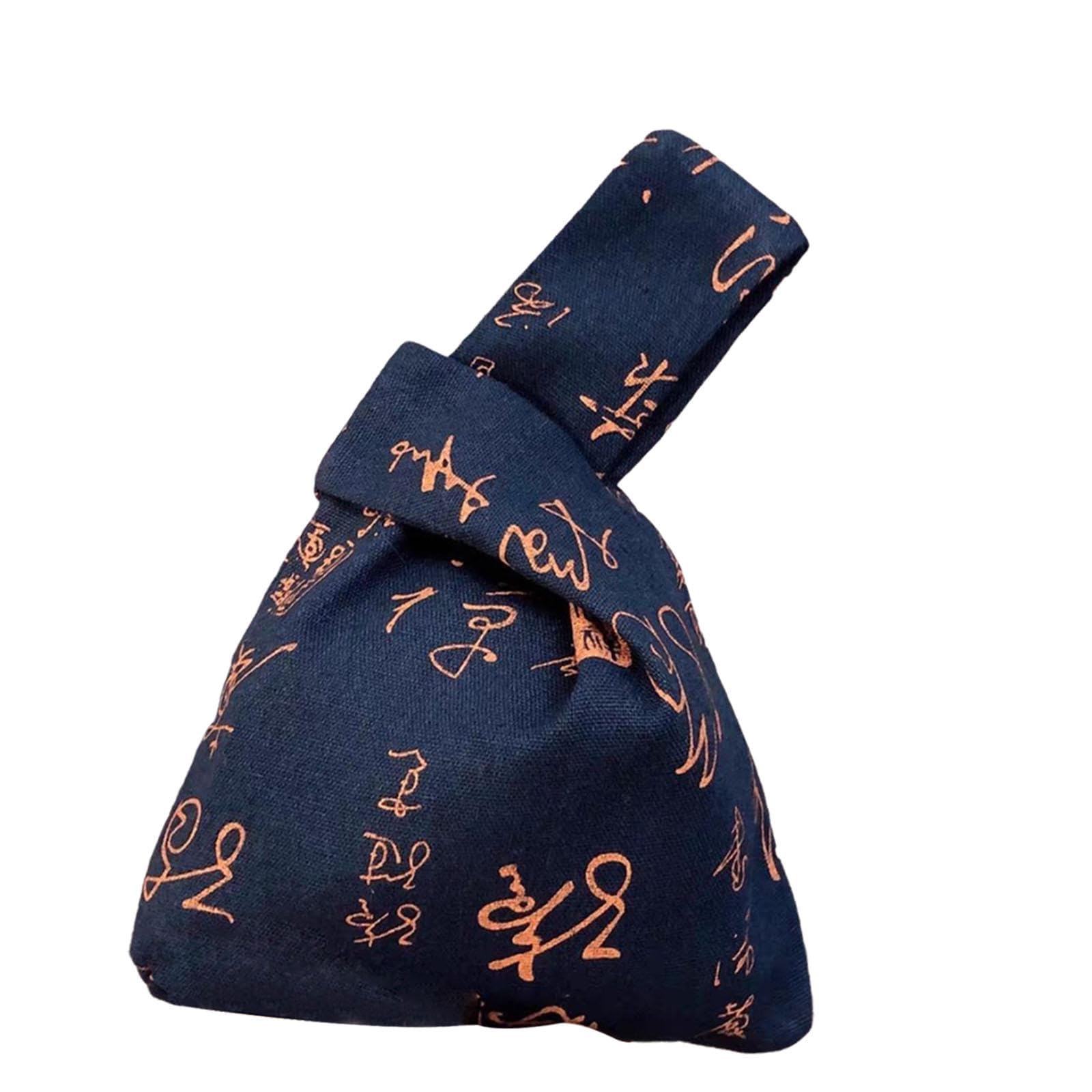 Chinese Calligraphy Pattern Knot Bag Phone Wallet Gift Calligraphy Wrist Bag Blue | Clothing, Shoes & Accessories | Womens Handbags & Bags-image-31