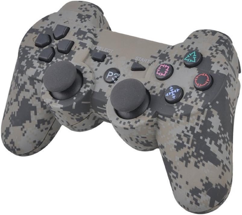Bowink Wireless Bluetooth Controller For PS3 Double Shock - Bundled with USB charge cord (camouflage) : Video Games