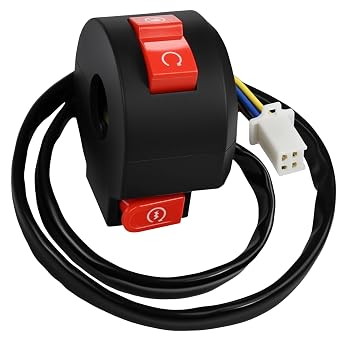 Mini Bike Kill Switch Handlebar Mount Motorbike ON Off Start Kill Switch, 7/8" 22mm 4 Wires Aftermarket Replacement Parts Compatible with 110CC 125CC ATVs Taotao Quad Wheelers Motorcycles Pit Bike