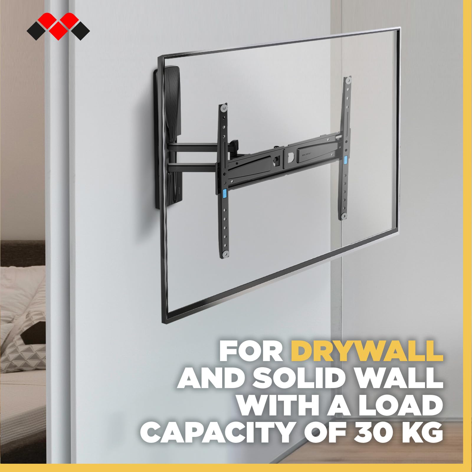 Meliconi Slimstyle Extra XDR200400, Support Mural TV Compatible Placo