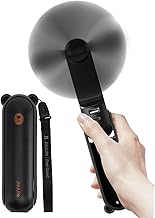 JISULIFE Handventilator Mini Ventilator 3 IN 1, mit 4500 mAh Powerbank USB Akku Klein, Batteriebetrieben Max 37 Hrs Runtime Tragbarer Ventilator, Taschenlampen Funktion-Schwarz