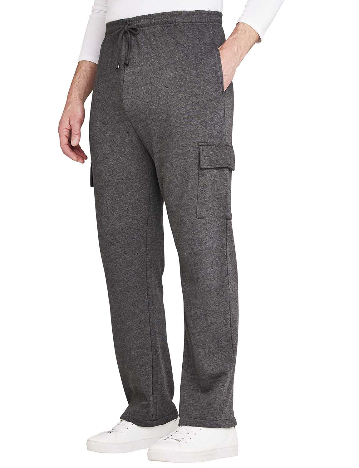 Pegasus Men's Fleece Cargo Joggers - Charcoal - Size 44L