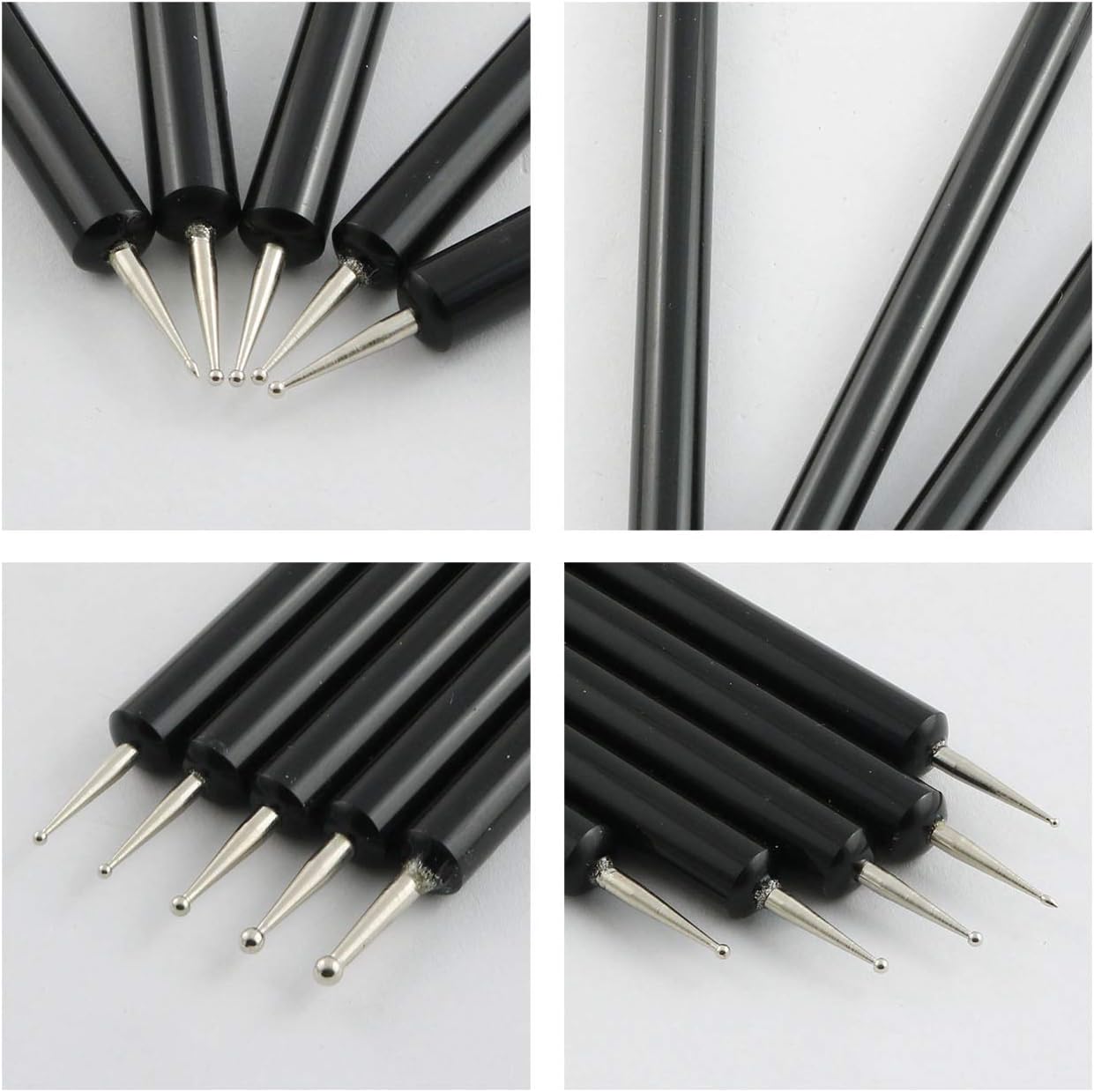 ZYAMY 5pcs Double Head Acrylic Rod Round Head Indentation Pen Pattern Tracing Stylus for Tracing, Transferring, Embossing, Drawing, Painting, Engraving, Sculpting