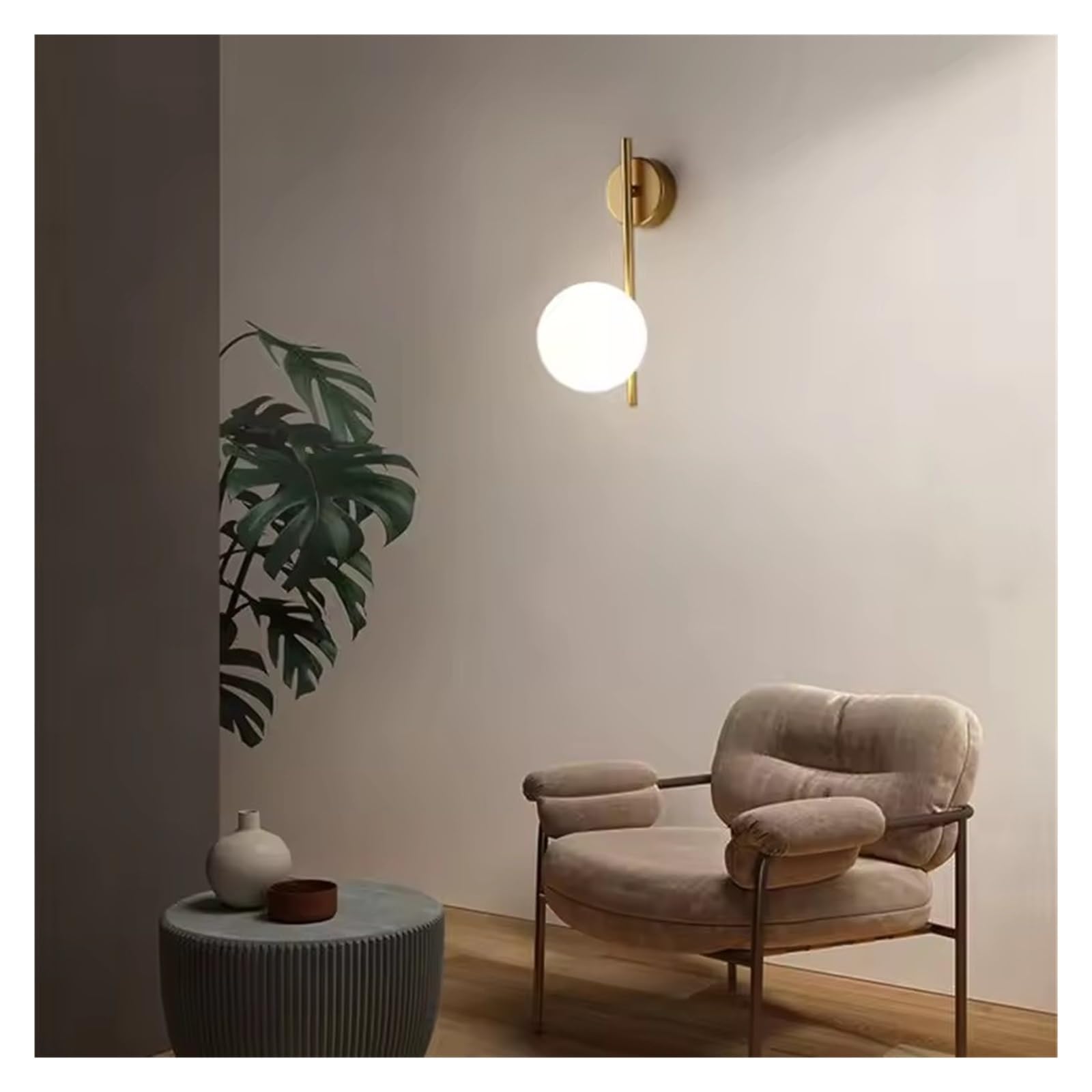 IvyLoutish North Gold Led Glass Ball Wall Lamp American Aisle Corridor Wall Light Bedroom Bedside Wall Sconce Study Decor Lighting Fixtures,Modern