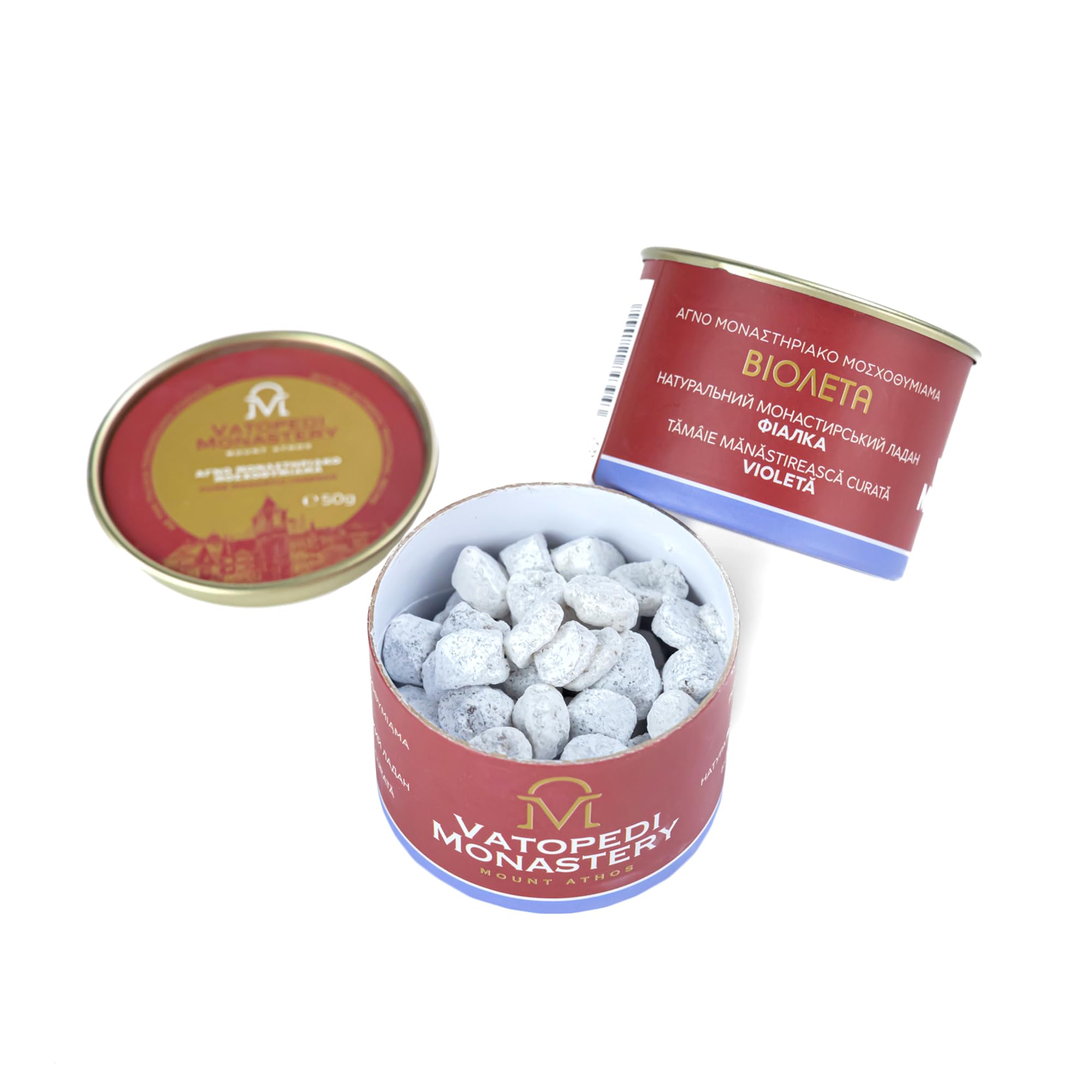 Incenso monastico puro dal monte Athos con l'autentica ricetta tradizionale 12x50g (varietà di 12 profumi)