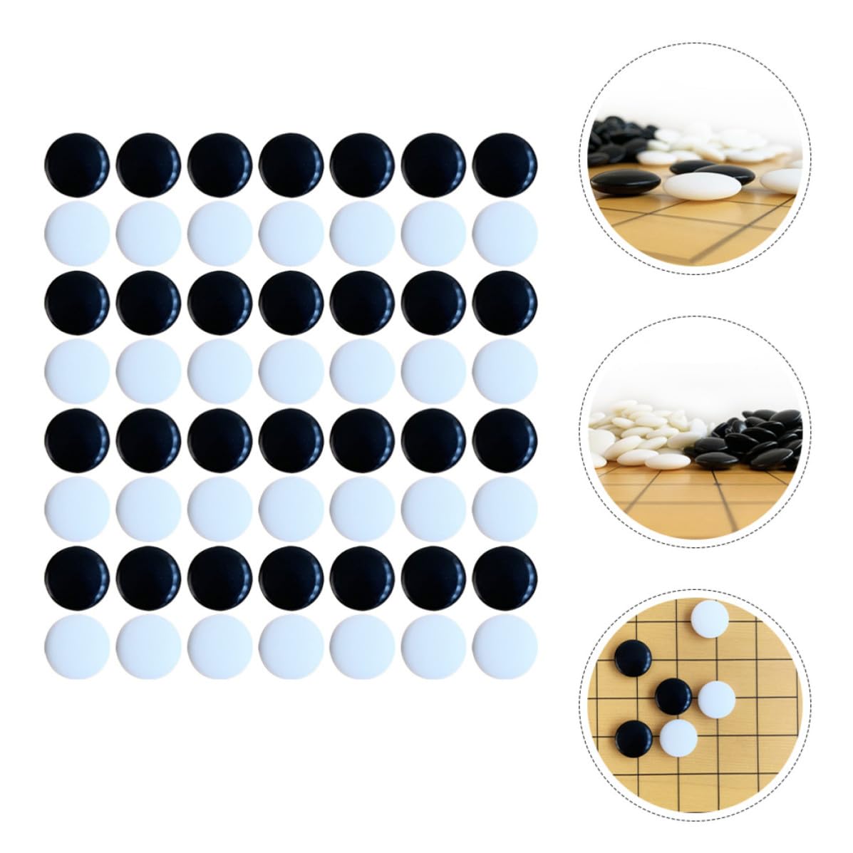 jojofuny 360 Pièces D'échecs de Go en Créatives, Confortables et Faciles à Ranger, pour Jeux de Voyage et Soirées Entre Amis