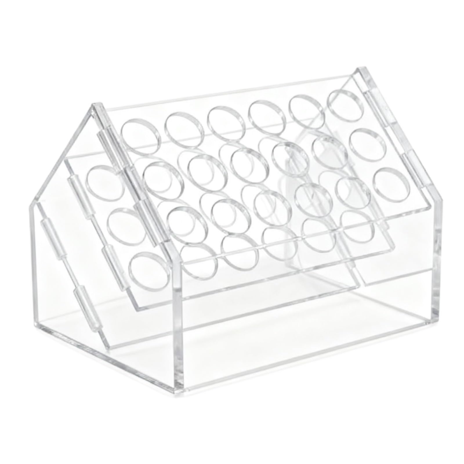 CVdrtyED Classroom Test Tube Rack Acrylic Tilted Test Tube Rack Holder Laboratory Storage Scientific Experiments(14.9x10.2x10.2cm)