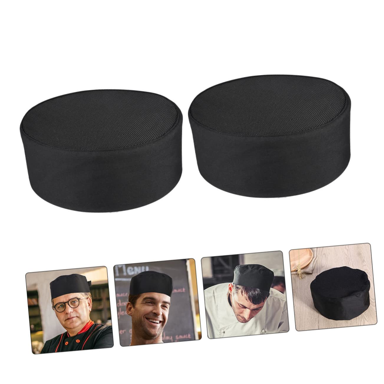Sombrero De Cocinero Sombrero Transpirable Sombreros Trabajo De Cocinero Gorro Cocinero Gorro Chef Sombrero De Cocina Sombrero De Trabajo Ropa De Algodón Black