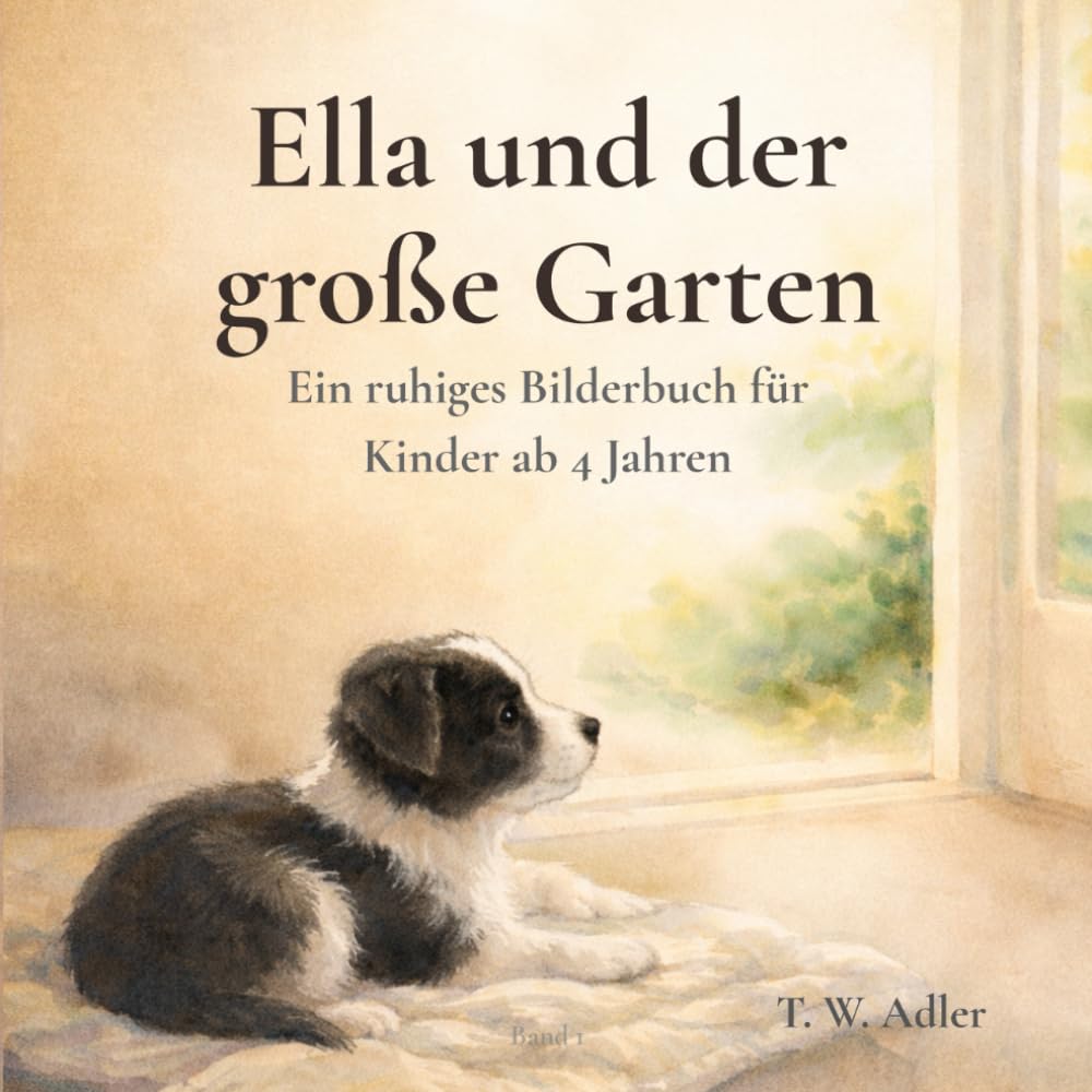 Ella und der große Garten: Ein ruhiges Bilderbuch für Kinder ab 4 Jahren – Band 1 (Ella – Abenteuer des kleinen Hundes)