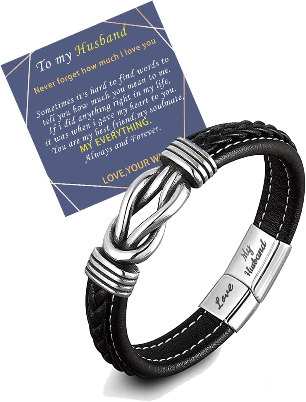 To My Son/Grandson/Husband/Boyfriend/Uncle/Nephew/Man/Brother Bracelet,braided leather bracelet for Son/Grandson/Husband/Boyfriend/Uncle/Nephew/Man/Brother Christmas Gifts,Bracelet Gifts for men