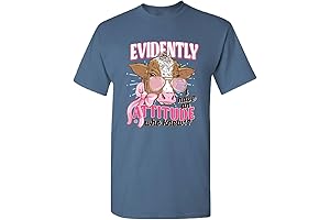 Indigo Blue 'Cow Attitude' Classic Fit T-Shirt