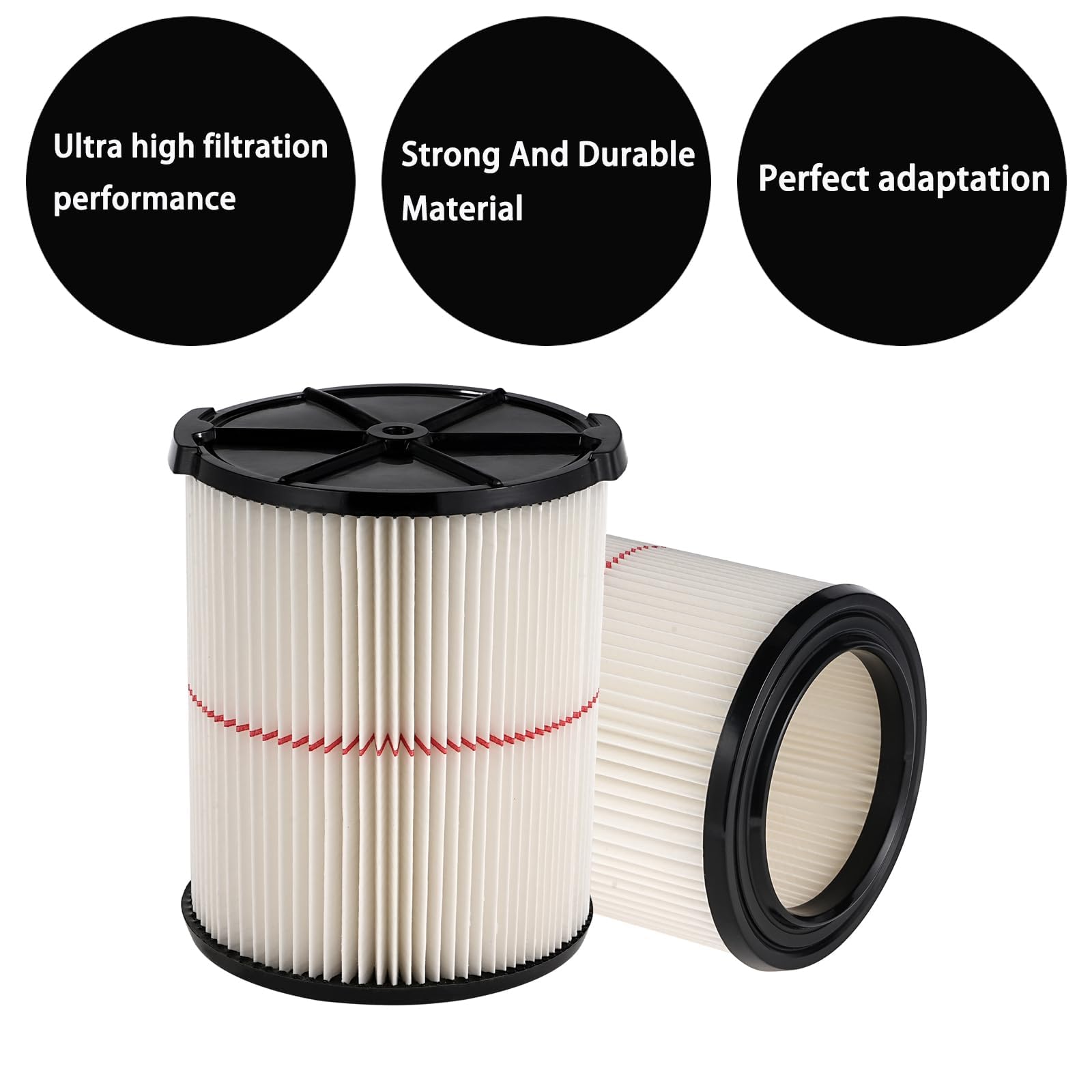 Amazon.com: 2 Pack-Wet Dry Vac Hepa Filter 9-38754 for