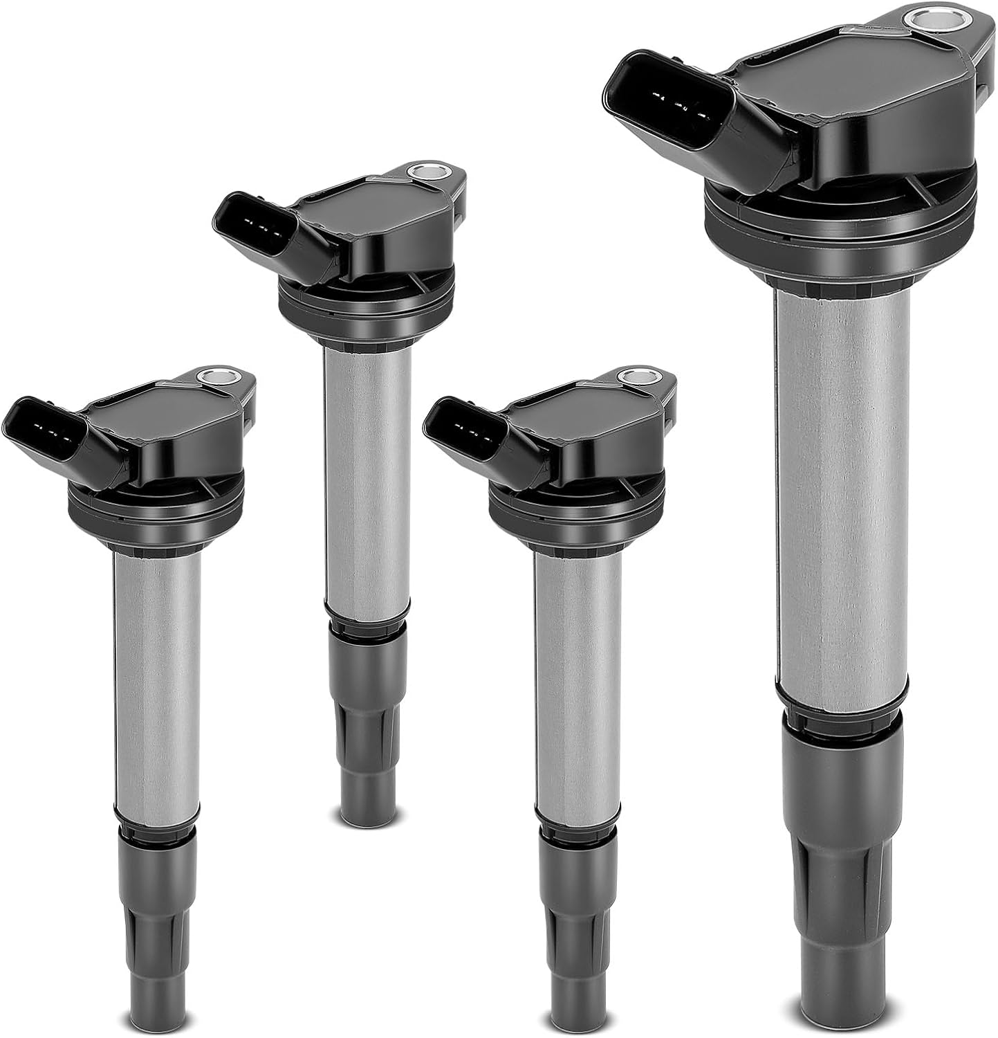 YHTAUTO Set of 4 Ignition Coil Pack Replacement for Toyota Corolla Matrix Prius Pontiac Vibe Lexus CT200H Scion xD iM 1.8L 2.0L L4, Replace 9091902258 9091902252
