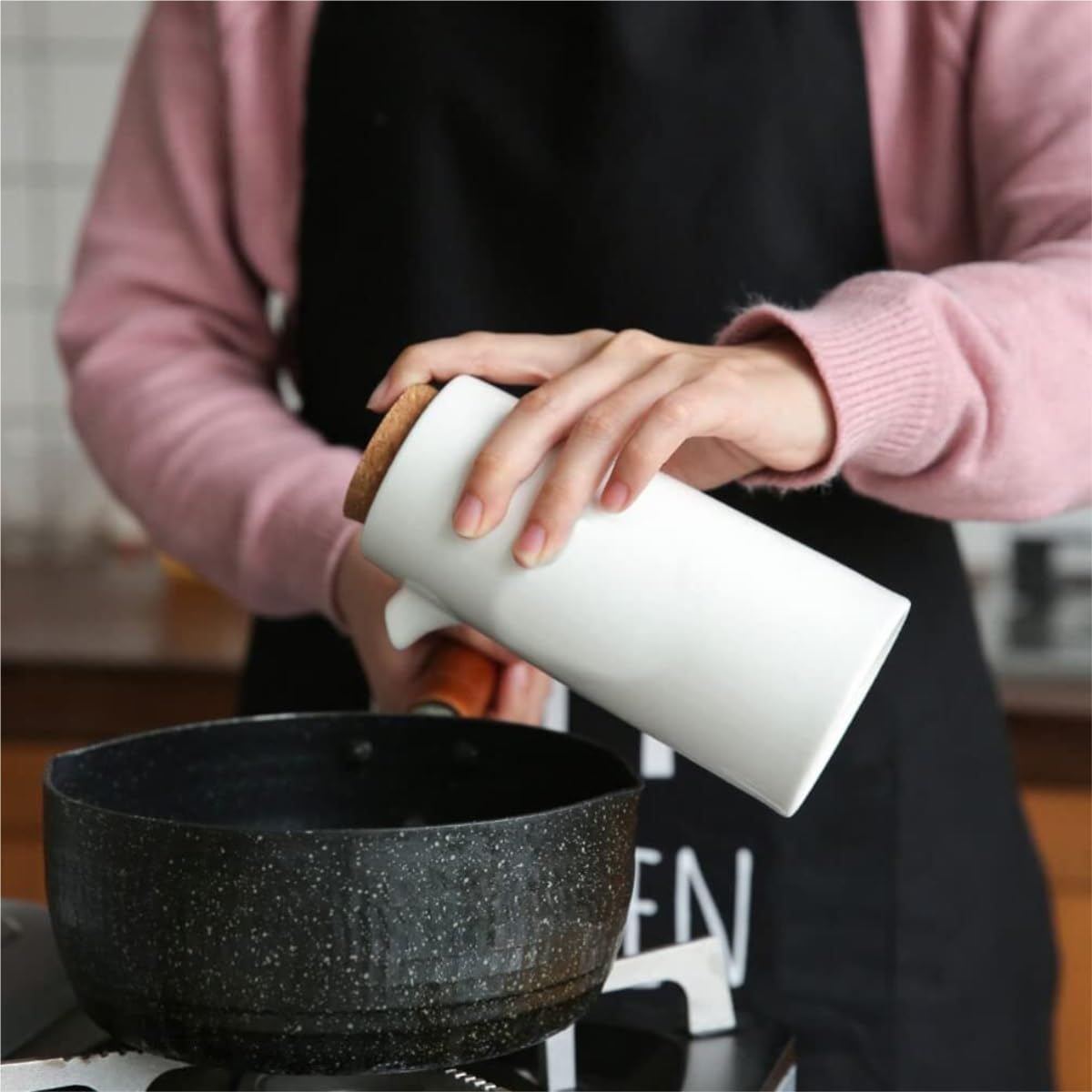 Dispenser per Salsa di Soia Set Di Bottiglie For Olio E Aceto In Ceramica Da Cucina, Dispenser For Salsa E Condimento Con Vassoio Contenitore Dell'olio