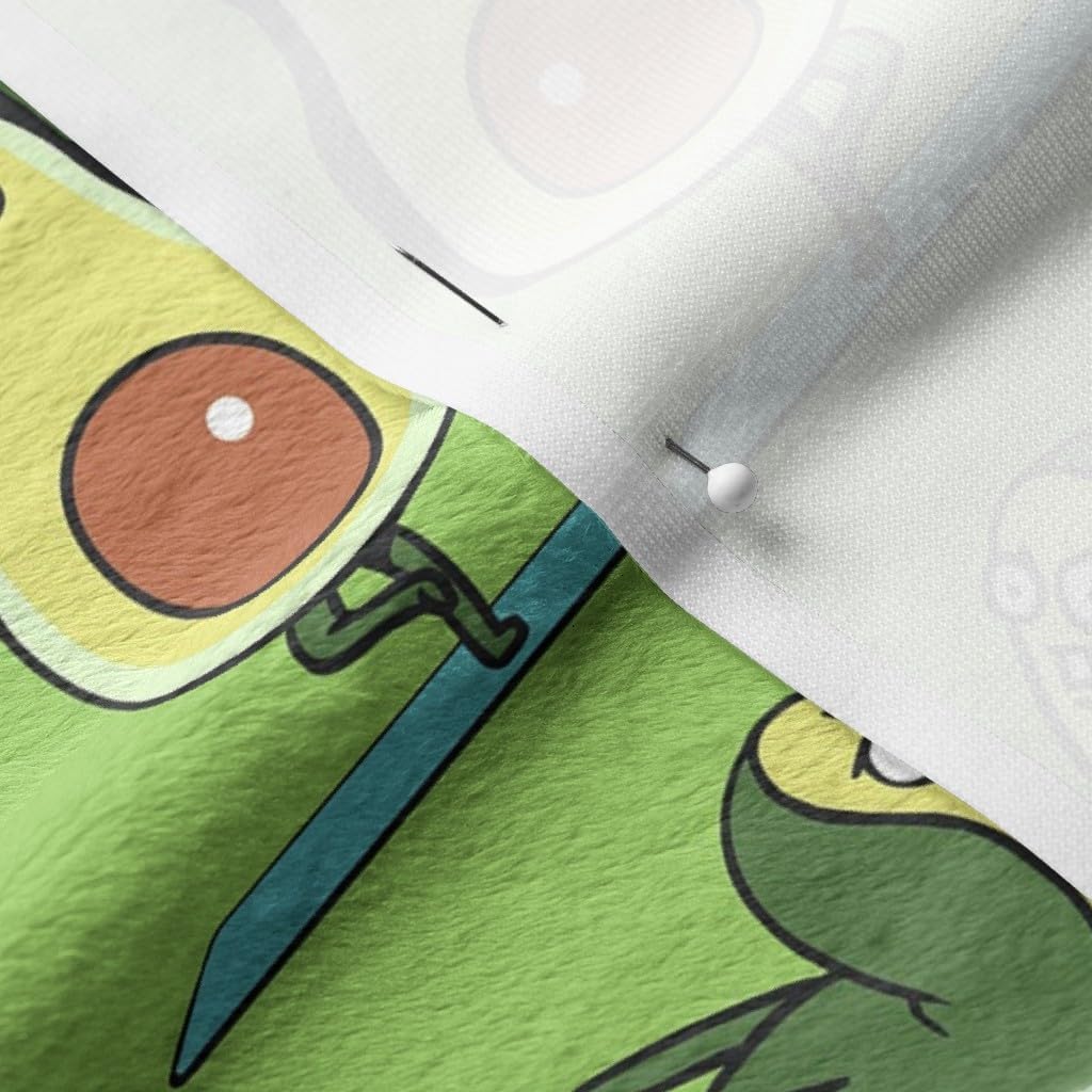 Spoonflower Fabric - Avocado Gym Fitness Workout Printed on Minky Fabric by The Yard - Sewing Baby Blankets Quilt Backing Plush