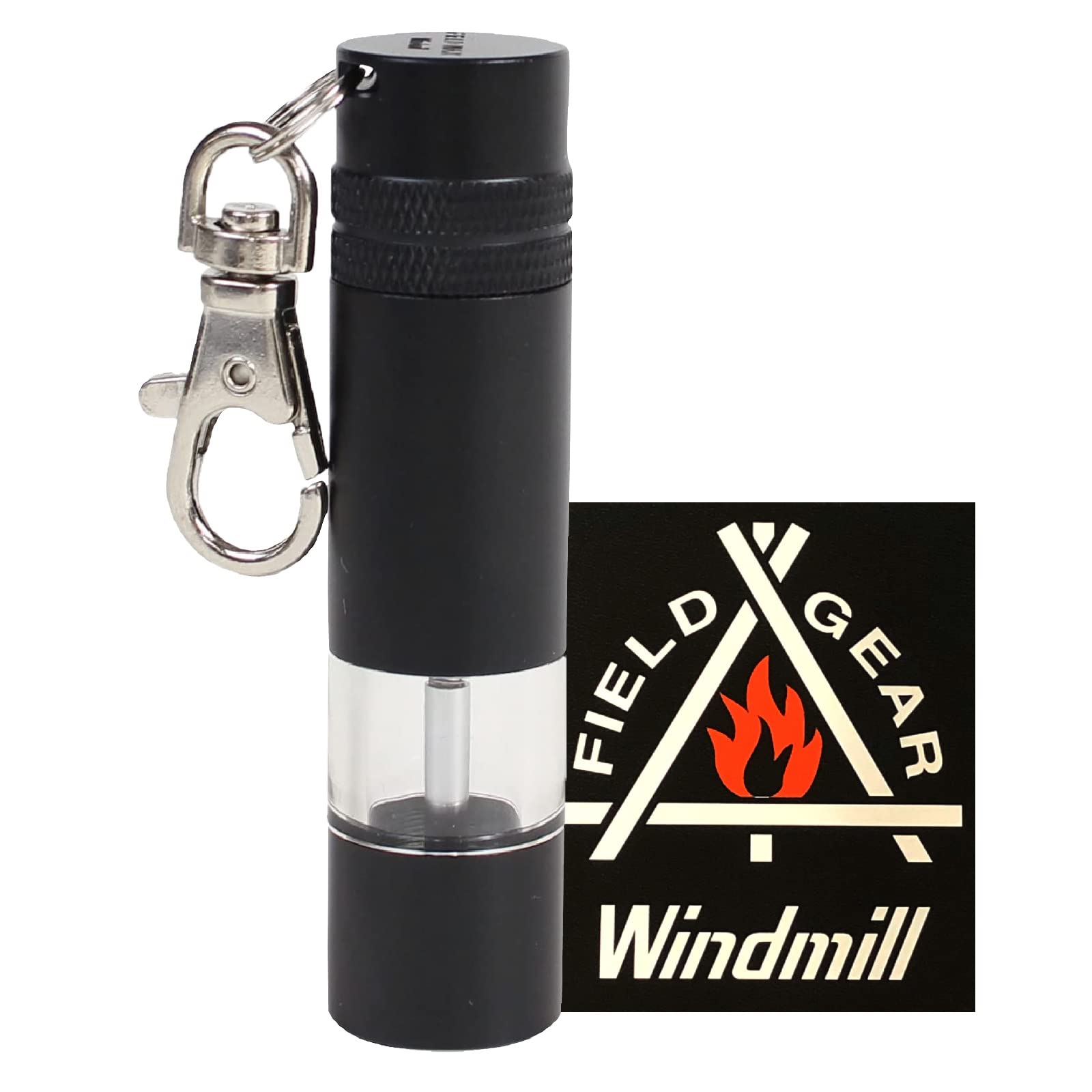 ウインドミル(Windmill) オイルライター 黒 フィールドマックス WFM-100 ロゴステッカー付き WFM-2001K