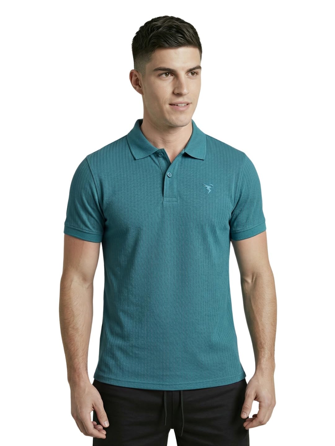 technosport Men Solid Slim Fit Active Polo T Shirt ELASTO Plus 4-Way Stretch UPF50+ Polyester Polo Tshirt for Men Casual Gym Sports Workout Quick Dry-picture-24