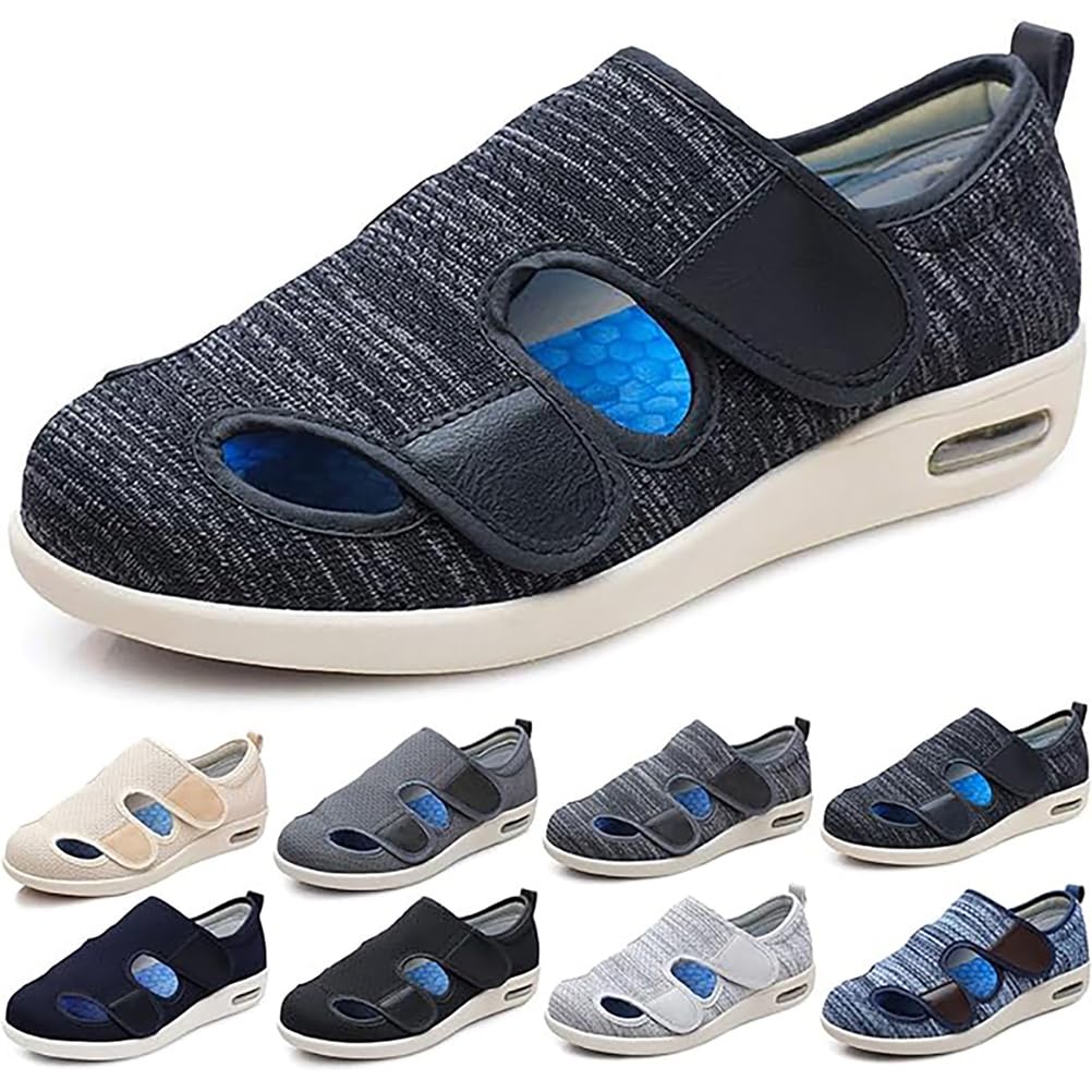Zapatillas Ortopédicas Extra Anchas para Pies Hinchados Zapatillas para Caminar para Personas Mayores con Espuma Viscoelástica Ligeras Y Anchas con Espuma Viscoelástica (A13328)