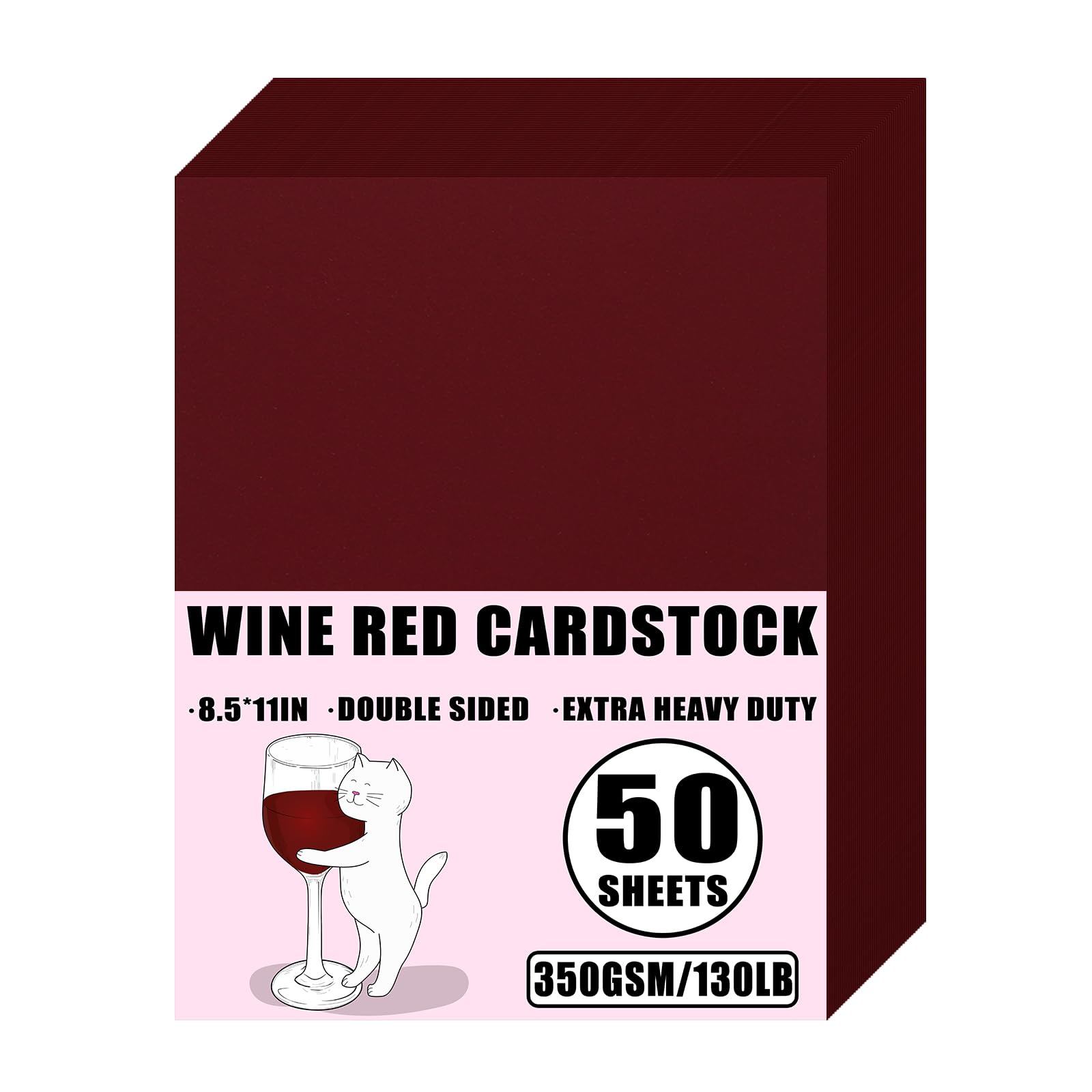 Weyew White Cardstock - 50 Sheets, 8.5" x 11" -25
