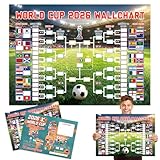 Actilize World Cup 2026 Wall Chart Poster (2-Pack) - 19.7" x 27.5" Large Soccer Tournament Bracket & Match Tracker - Predict Poster - Schedule & Group Stage Map for Soccer Fans & Party Decor (Green)