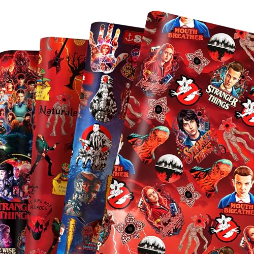 Stranger Things Gift Wrapping Paper 12 Sheets