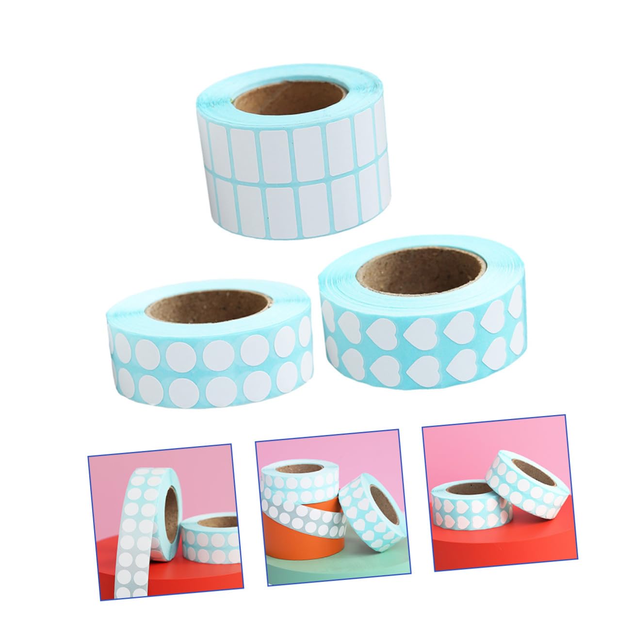 VILLCASE 4sets Diamant Peinture Autocollant Étiquette Marqueurs Autocollant Porte-nom Autocollant De Tri Autocollants 3rolls * 4
