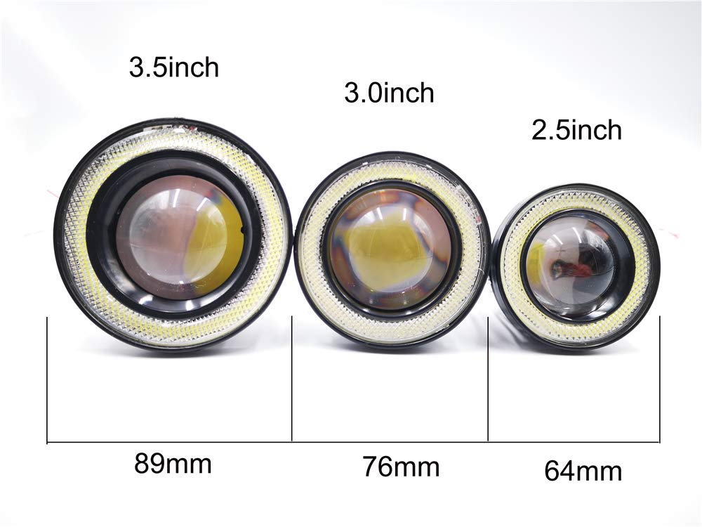 LED Faros Angel Eyes,Angel Eyes LED Marcador 2 UNIDS 12V Luces de conducción Universal Blanco Azul Rosa Amarillo Verde Ángel Rojo Ojos Lámpara de Niebla 2.5 3.0 3.5 64mm 76mm 89m(Blue Ring,3.0inch LED Faros Angel Eyes,Angel Eyes LED Marcador 2 UNIDS 12V Luces de conducción Universal Blanco Azul Rosa Amarillo Verde Ángel Rojo Ojos Lámpara de Niebla 2.5 3.0 3.5 64mm 76mm 89m(Blue Ring,3.0inch