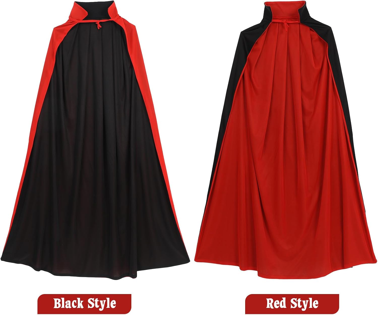 iplusmile 55-Inch Adult Vampire Cape for Halloween Costumes Black