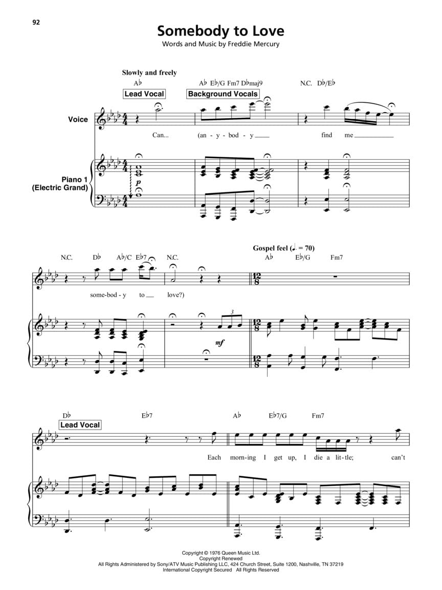 Queen Note-for-Note Keyboard Transcriptions.