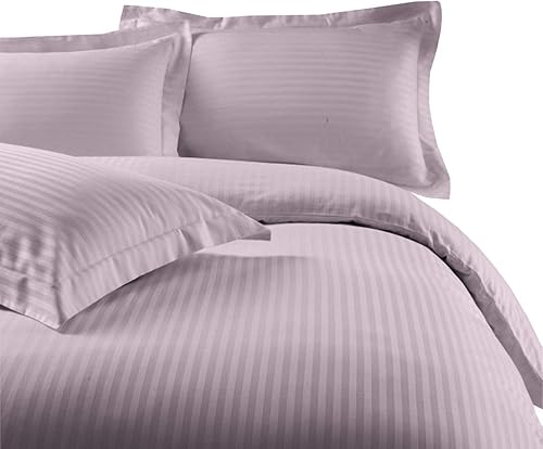 Miniatura 5 de Juego de ropa de cama a rayas de 300 hilos, 100% algodón, 5 piezas, tamaño individual, extra largo, XL, color negro, 3 piezas y 2 piezas de funda de