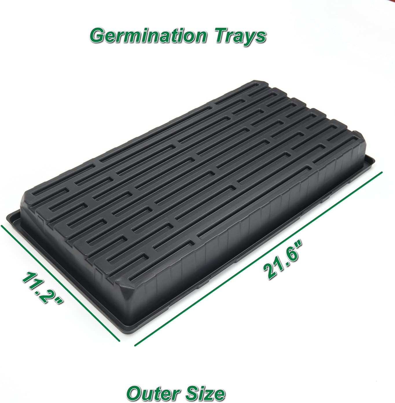 RooTrimmer 1020 Seedling Nursery Plant Trays 10 Pcs with 90 Pcs 3.54 Inches Square Nursery Seedling Pots