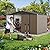 DWVO 10'x8' Large Metal Outdoor Storage Shed, Heavy Duty Tool Storage Sheds for Backyard Patio Lawn - Ideal for Bicycles, Garden Tools, and Lawn Equipment, Easy-to-Assemble, Brown