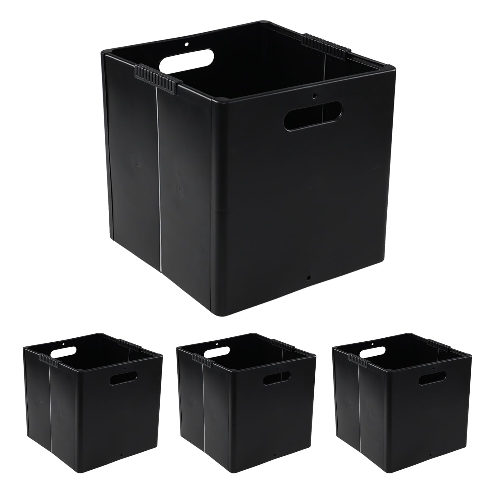 Panier de rangement pliable plastique Anbers noir pour ranger les jouets du salon