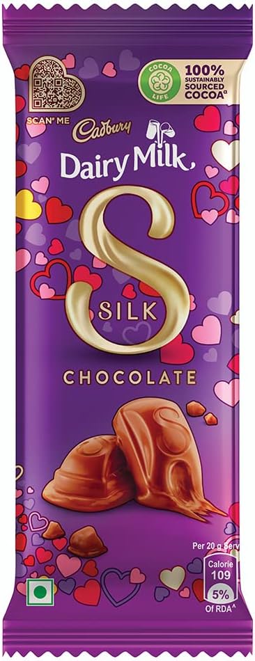 Cadbury Dairy Milk Silk Valentine Chocolate Bar, 60 g