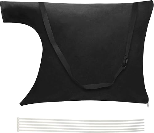 Luxiv Bolsa de soplador de hojas de 20 x 24 pulgadas, bolsa de repuesto para soplador de hojas negras con cremallera y correa para el hombro (1,