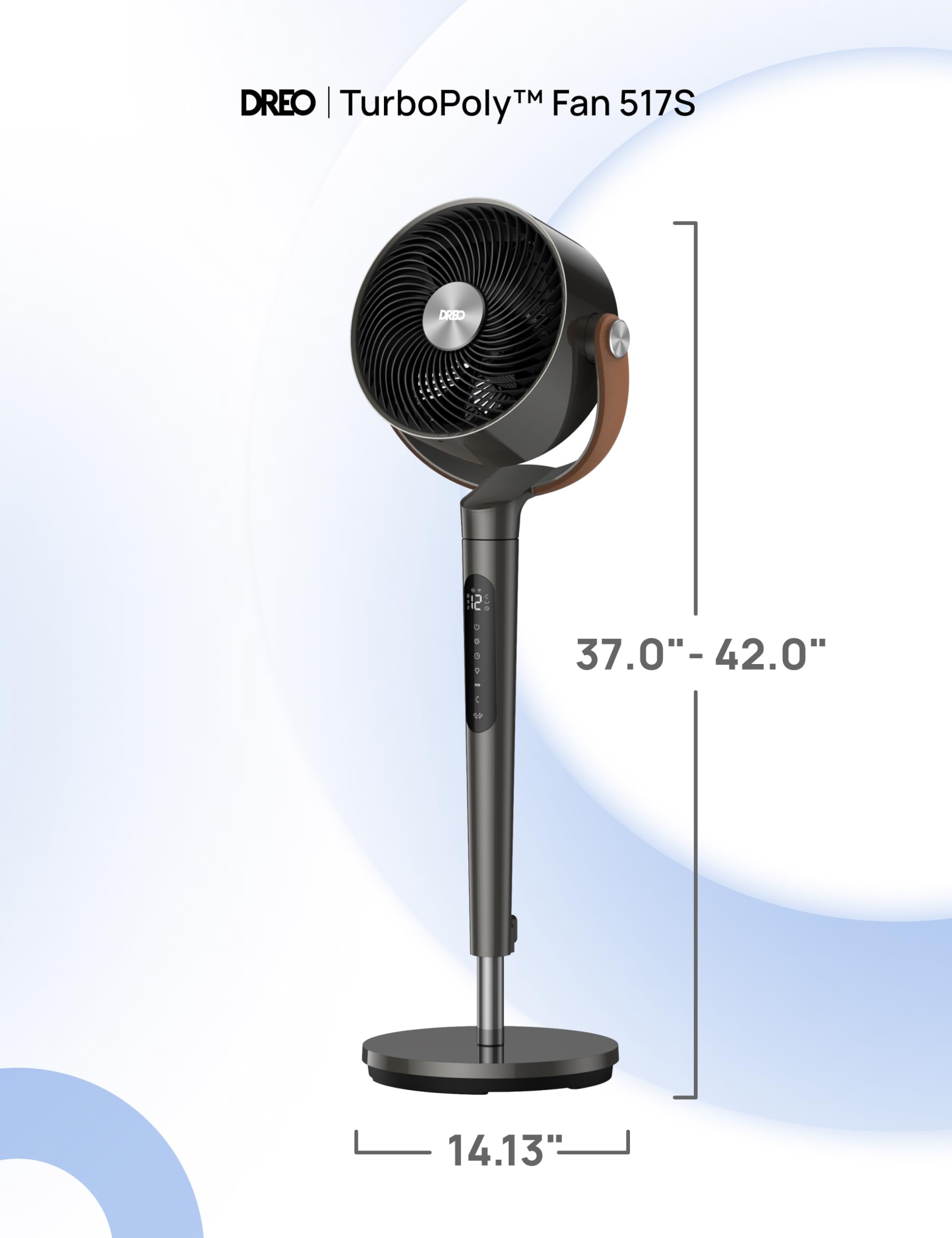 DREO Smart Tower Fan for Bedroom, 120° Oscillating Fan, 12 Speeds thumbnail 6