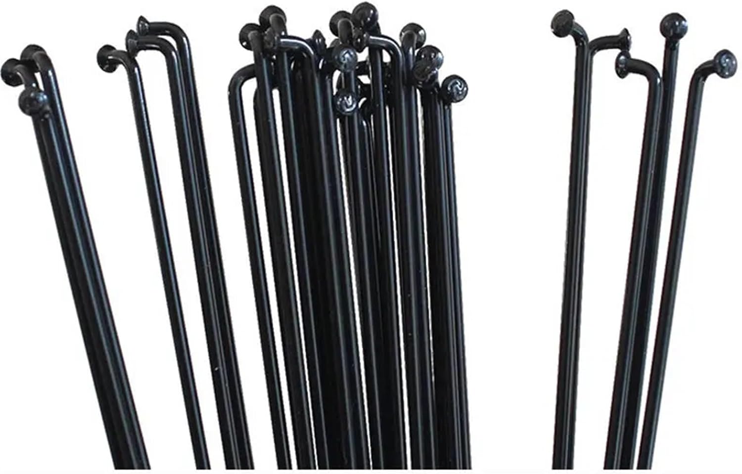 36 Pcs Mountain/Road Bike Steel 14G/14K Spokes Black Colour High Strength for Bicycle Spokes 170mm-350mm BZN001