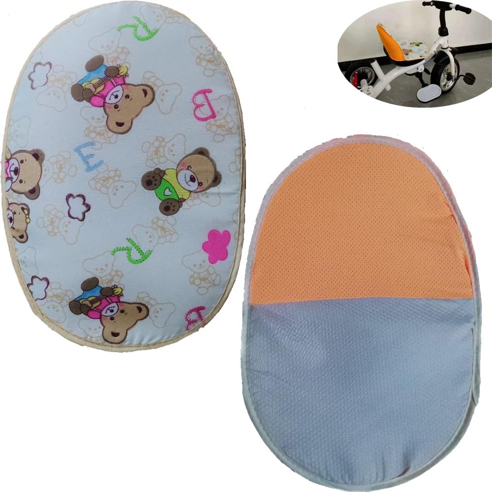 Kids Tricycle Cushion Cover Trike Saddle Soft Sleeve Pad Universal Tricycle Back Seat Push Handle Balance Bike Boys Girls Pack of 2